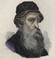 Retrato de Benvenuto Cellini, o escultor, ourives, escultor e autor 1500-1571 da Renascença italiana