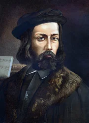Retrato de Blasco de Garay, engenheiro espanhol do século XVI. de "La Ciencia y sus Hombres de Louis Figuier" Barcelona 1881