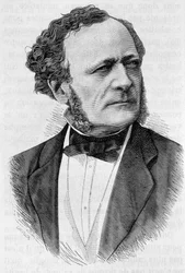 Retrato de Buffet. Gravura do final do século XIX em "Histoire de France" de H. Martin.
