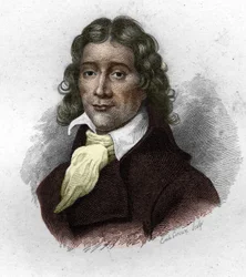 Retrato de Camille Desmoulins (1760-1794), publicista e político francês, gravura do século XIX