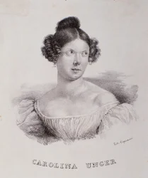 Retrato de Caroline Ungher (Unger) (gravura