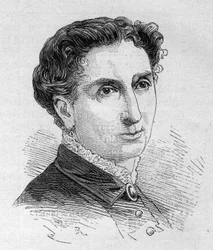 Retrato de Catherine Julie Clementine Jouassain (1829-1902), comediante francesa, membro da Comediante Francaise. Gravura em "Le Monde Illustré" n¡1168 de 16 de Agosto de 1879.