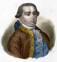 Retrato de Cesare Bonesana, Marquês de Beccaria (1738 - 1794), jurista italiano.