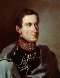 Retrato de Charles Albert (Charles Albert) da Sardenha (ou Carlo Alberto di Savoia) (1798-1849) Pintura anónima. Por volta de 1832. Museo del Risorgimento Roma
