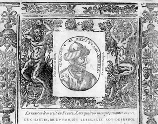 Retrato de Carlos IV Le Bel, Rei de França de 1322 a 1328.