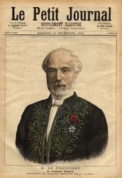 Retrato de Charles de Freycinet (1828-1923), engenheiro, membro da academie des sciences (1882) e da academie francaise (1890), político, repetidamente presidente do conselho (1879-1880