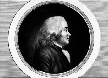 Retrato de Chretien Guillaume de Malesherbes (1721-1794). Gravura em "Coleção completa de pinturas históricas da revolução francesa, em três volumes". 1804.