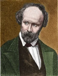 Retrato de Christian Friedrich Hebbel (1813-1863) poeta e dramaturgo alemão
