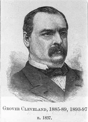 Retrato de Cleveland Grover (1837 - 1908), estadista americano.