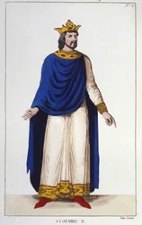 Retrato de Clothaire II (584 - 628), Rei da Neústria e Rei dos Francos.