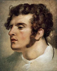Retrato do conde Federico Confalonieri, figura política e patriota italiano (têmpera)