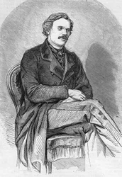 Retrato de Daniel Dunglas Home (1833-1886) tartan médio.