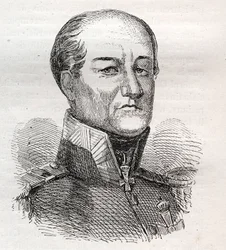 Retrato de David Hendrik, Barão Chasse 1765-1849 - gravura
