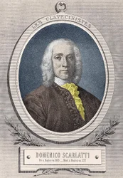 Retrato de Domenico Scarlatti (1685 - 1757) Compositor italiano