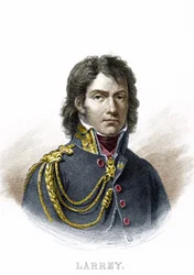 Retrato de Dominique Jean, Barão Larrey (1766 - 1842), cirurgião militar francês e inventor da ambulância. Gravura do século XIX.