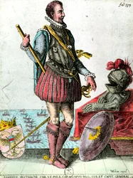 Retrato de Don Juan José da Áustria (1629-1679) Vice-rei dos Países Baixos Gravura do século XVII Colecção privada