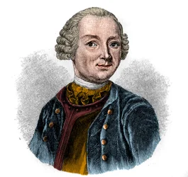 Retrato de EWALD CHRISTIAN VON KLEIST (1715-1759) poeta alemão.