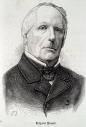 Retrato de Edgar (Edgard) Quinet, historiador francês (1803 - 1875)