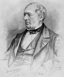 Retrato de Edouard Charton, pintor, morreu em 1890.