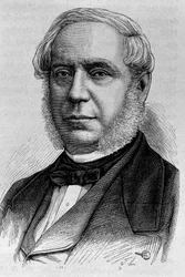 Retrato de Edouard Drouyn de Lhuys (1805 - 1881). Gravura do final do século XIX em "Histoire de France" de H. Martin.