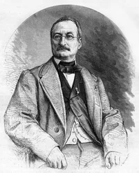 Retrato do escritor francês Elie Berthet do século XIX.