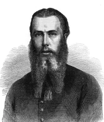 Retrato do Imperador Maximiliano I do México (1832-1867). Gravura em "O Universo Ilustrado".