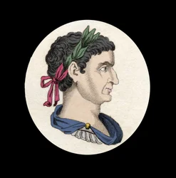 Retrato do Imperador Trajano (Marcus Ulpius Traianus) (98-117 d.C.).