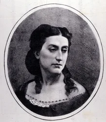 Retrato de Erminia Frezzolini. Soprano italiano (1818-1884).