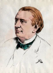 Retrato de Eugene Labiche (1815-1888) Escritor Gravura do século XIX Coleção particular