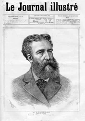 Retrato de Eugene Rene Poubelle (1831 - 1907), funcionário público francês e prefeito do Sena - capa do "The Illustrous Journal" de 1883