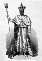 Retrato de Faustin Soulouque (1782-1867) dit Faustin I, Imperador do Haiti de 1847 a 1859 Gravura de 1856