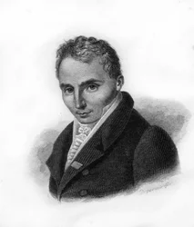 Retrato de Ferdinand Herold (1791-1833), compositor francês - gravura do século XIX