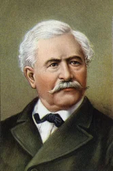 Retrato de Ferdinand de Lesseps (1805-1894), diplomata e empresário francês.
