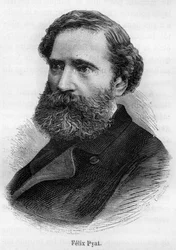 Retrato de Félix Pyat. Escritor, jornalista e político francês. 1810-1889
