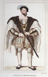 Retrato de François I (1494 - 1547) Gravura de 1830