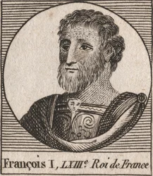 Retrato de Francisco I (1494 - 1547), Rei da França - Francisco I, Rei da França - gravura de "Instruction sur l