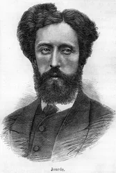 Retrato de François Jourde. Revolucionário francês 1843-1893.