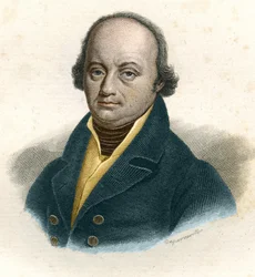 Retrato de Franz-Joseph Gall (Franz Joseph) (1758 - 1828), médico alemão, gravura do século XIX