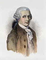 Retrato de Franz Joseph Haydn (1732-1809) compositor - gravura