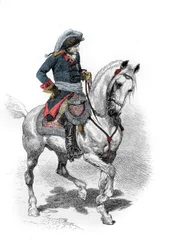 Retrato de Frederico II da Prússia (1712-1786) conhecido como Frederico o Grande. Gravura do século XIX. .