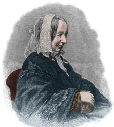 Retrato de Fredrika Bremer (1801-65) (gravura) uma escritora sueca e uma feminista ativista
