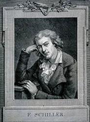 Retrato de Friedrich von Schiller (1759 - 1805), poeta e dramaturgo alemão.