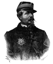 Retrato do General Alfred Chanzy (1823-1883) gravura de 1883