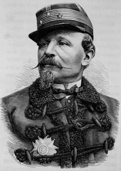 Retrato do General Chanzy (1823 - 1883). Gravura do final do século XIX em "Histoire de France" de H. Martin.