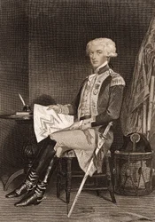 Retrato do General La Fayette (Lafayette) (1757-1834).