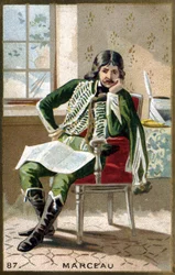 Retrato do General Marceau (1769 - 1796). Cromolitografia do final do século XIX.