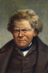 Retrato de George OHM, físico alemão (gravura)