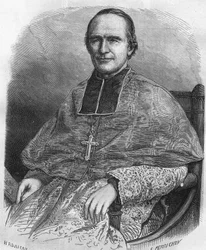 Retrato de Georges Darboy.French Prélate (1813 a 1871). Arcebispo de Paris, ele foi feito refém durante a Comuna e fuzilado.