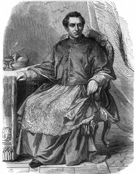 Retrato de Giacomo Antonelli (1808-1878), Cardeal italiano e Secretário de Estado do Governo Pontifício.