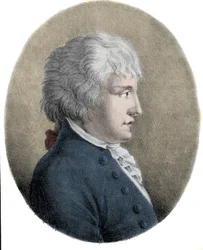 Retrato de Giovanni Battista Pergolesi (Jean Baptiste Pergolese, Jean-Baptiste) (1710 - 1736), compositor italiano. Gravura do século XIX.